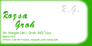 rozsa groh business card